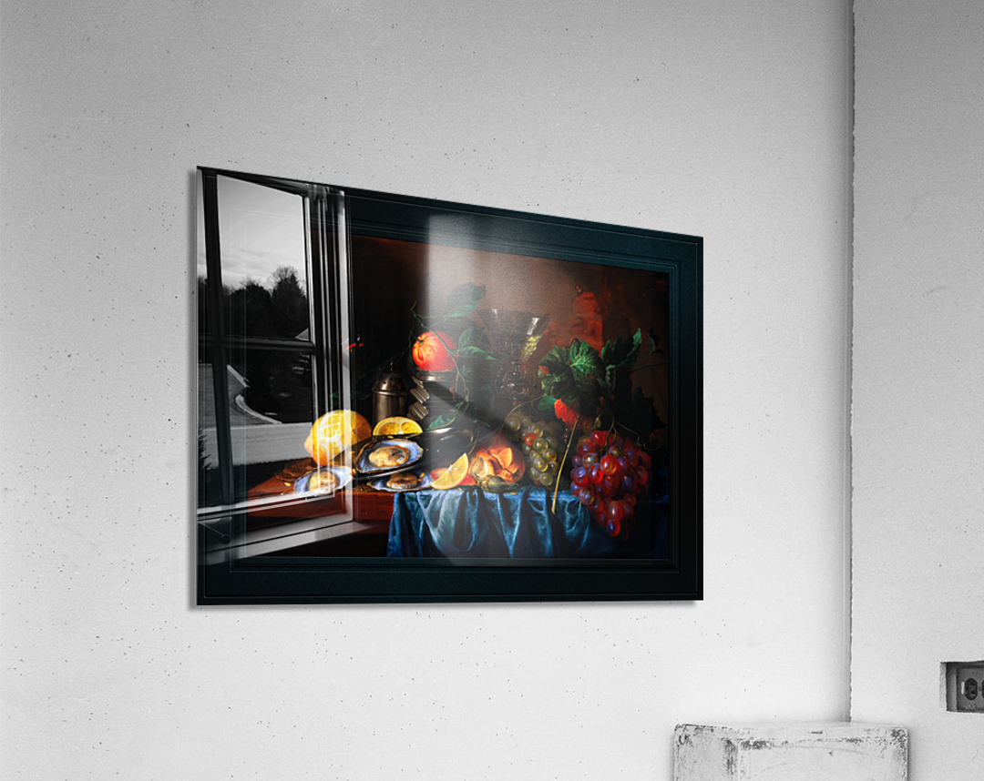 Still Life with Oysters and Grapes by Jan Davidsz de Heem Remastered Xzendor7 Classical Fine Art Old Masters Reproductions Acrylic Print