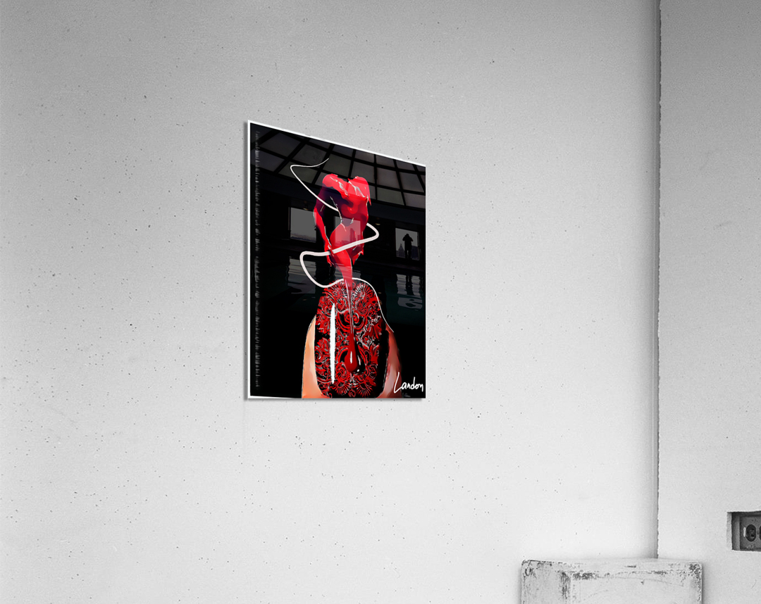 Scarlet Drip Acrylic Print