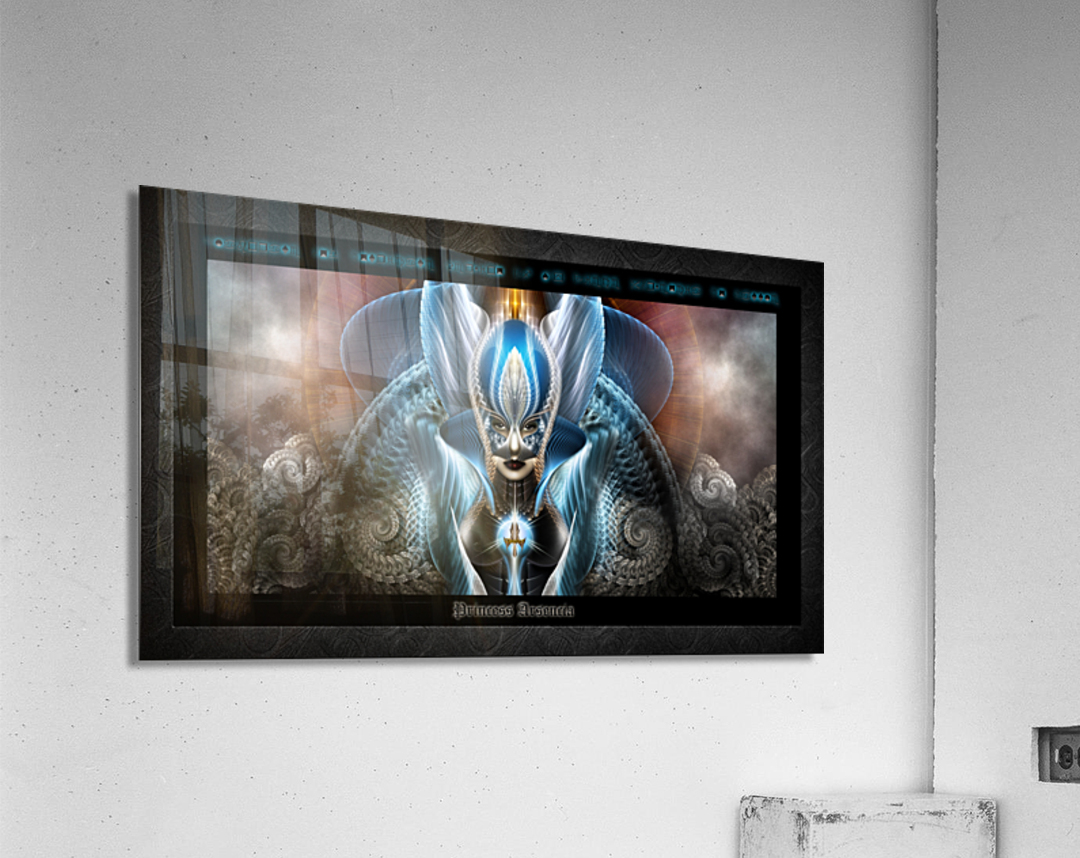 Princess Arsencia The Symbols Of Arnoontraak Fractal Art Sci-Fantasy Portrait by Xzendor7 Acrylic Print