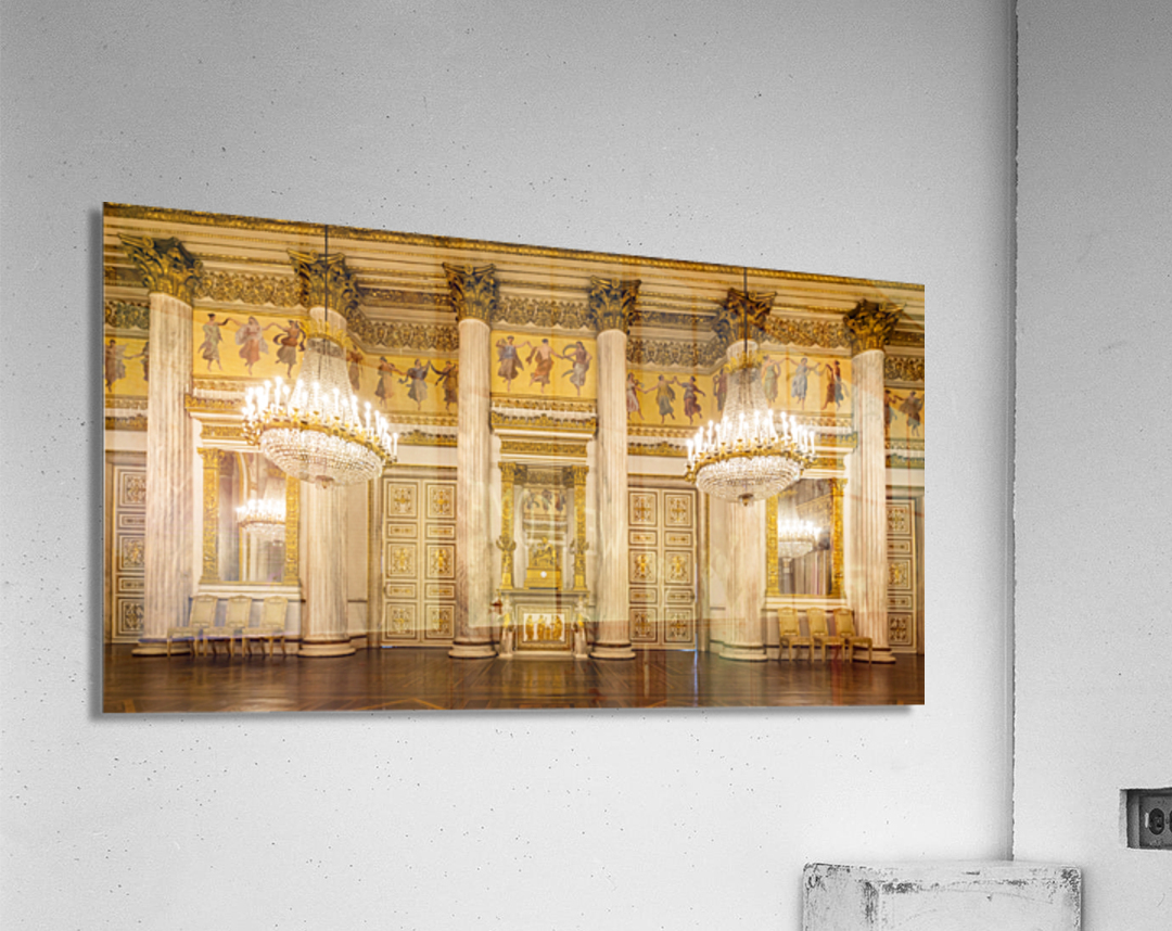 Turin Italy - Circa January 2022: romantic old ballroom interio Acrylic Print