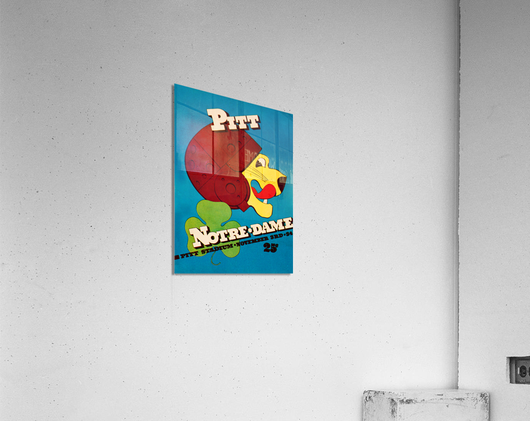 1934 Notre Dame vs. Pitt Panthers Football Cover Art Acrylic Print