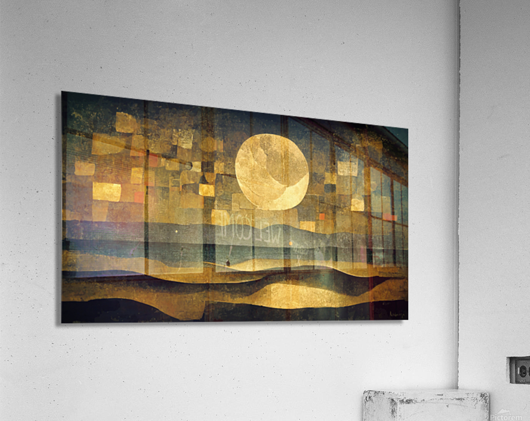 Full Moon over Abu Dhabi Mangroves - I Acrylic Print