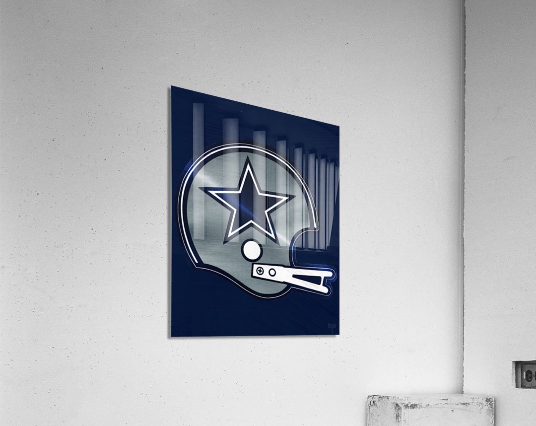 Retro Dallas Cowboys Football Helmet Wall Art Acrylic Print