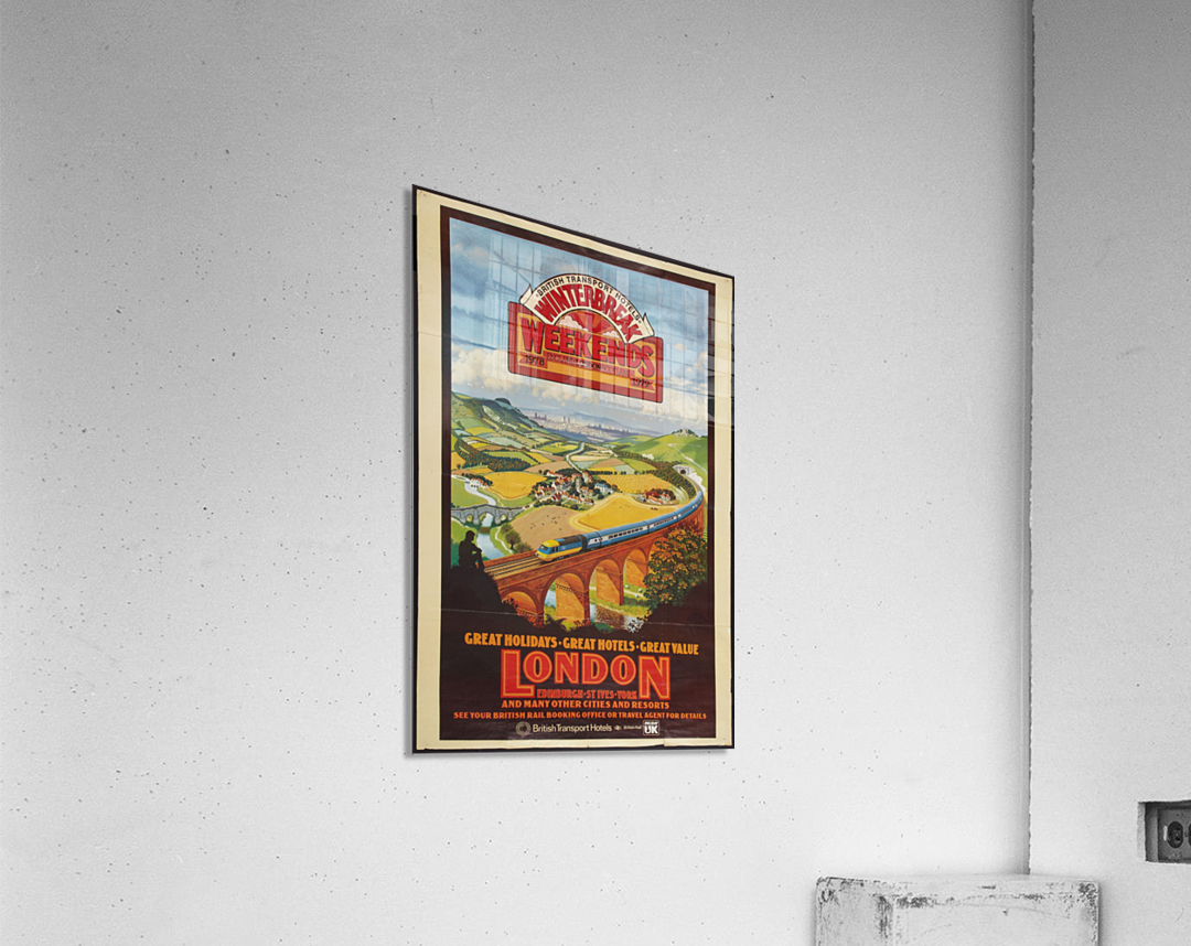 London vintage travel poster for British Railways Acrylic Print