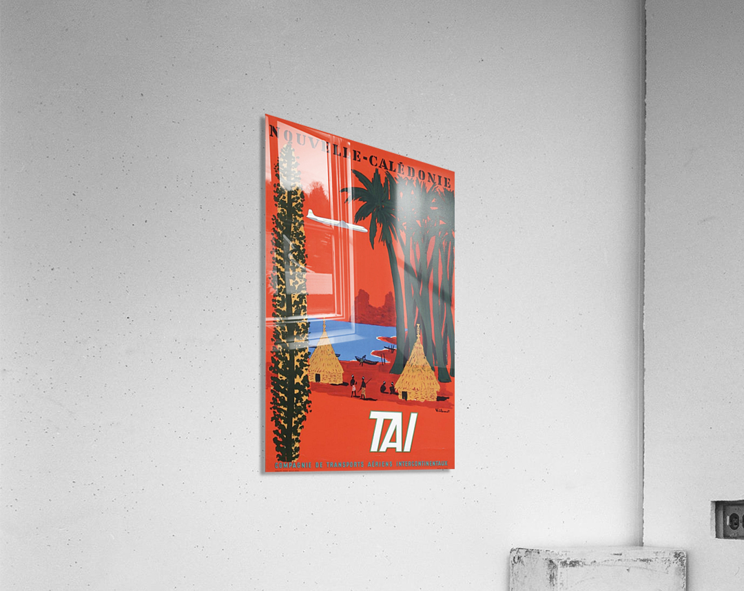 Nouvelle Caledonie TAI vintage travel poster Acrylic Print