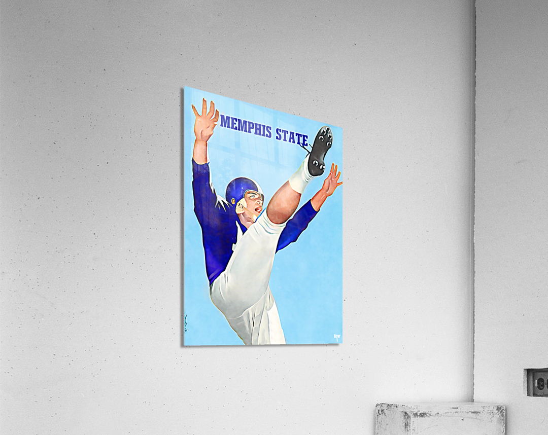 1957 Lon Keller Memphis State Football Art Acrylic Print