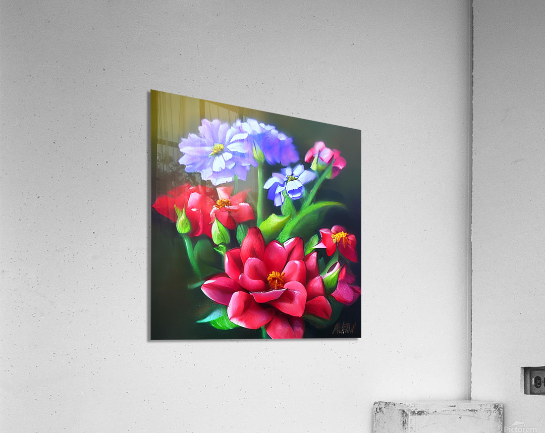 Flower garden Painting Acrylic Print