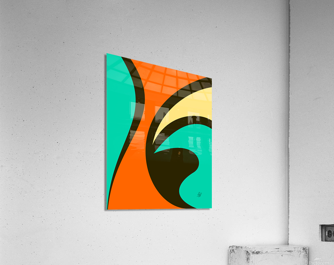 Colorful Abstract Waves Acrylic Print