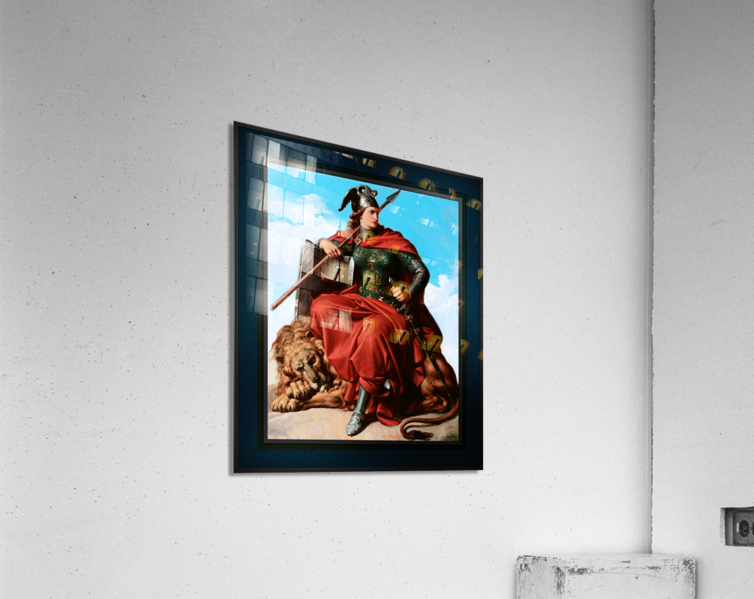 Allegorie Der Tapferkeitt by Karl von Blaas Remastered Xzendor7 Classical Fine Art Old Masters Reproductions Acrylic Print