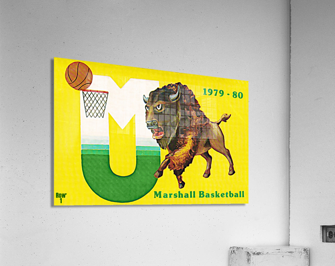 1979 Marshall Thundering Herd Basketball Art Acrylic Print