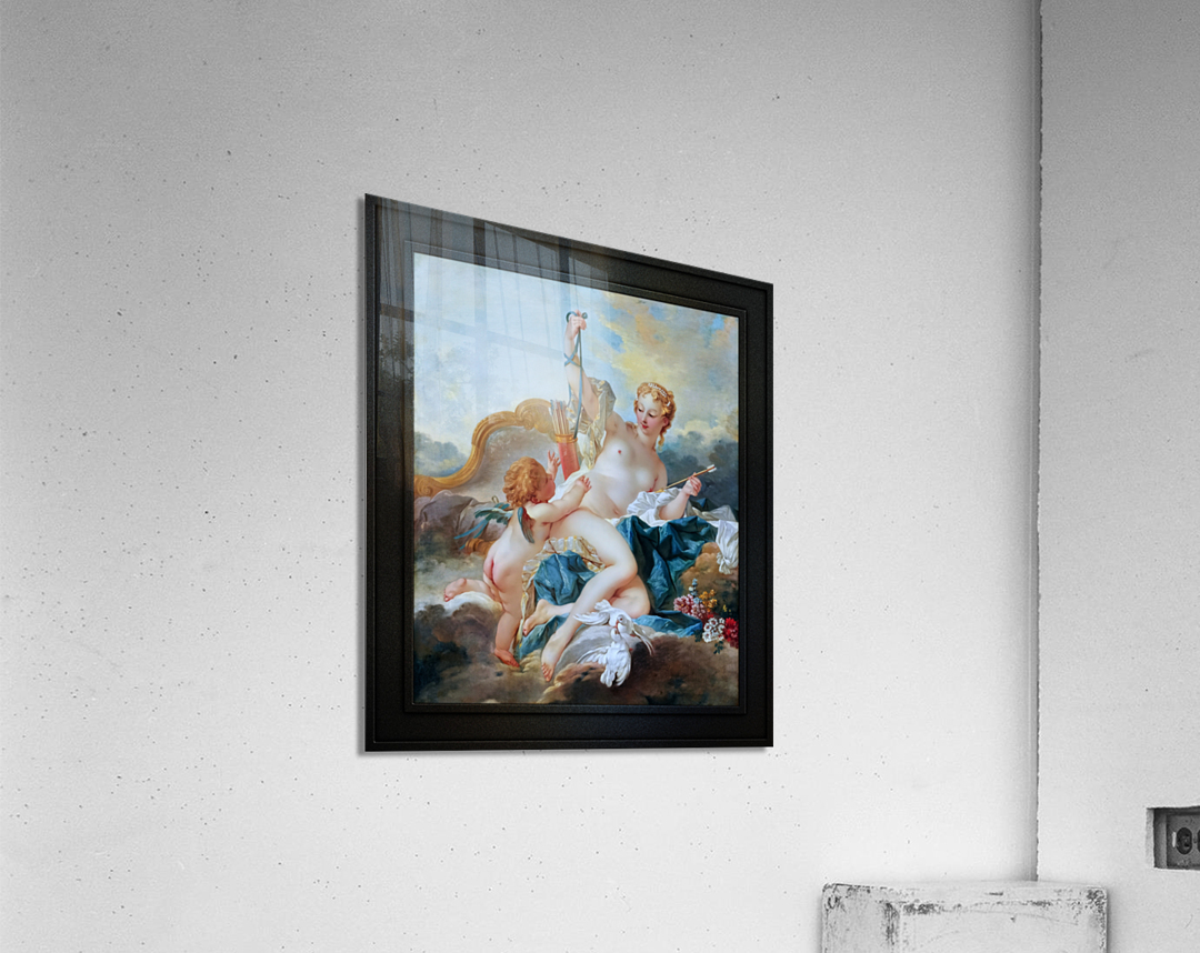 Venus desarmant Cupidon From The Workshop of Francois Boucher Remastered Xzendor7 Classical Fine Art Old Masters Reproductions Acrylic Print