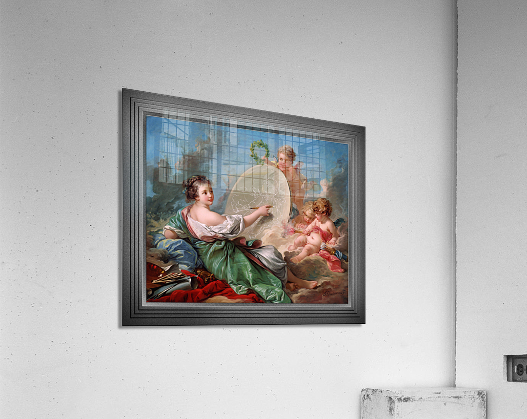 Allegorie de la Peinture by Francois Boucher Remastered Xzendor7 Classical Fine Art Old Masters Reproductions Acrylic Print