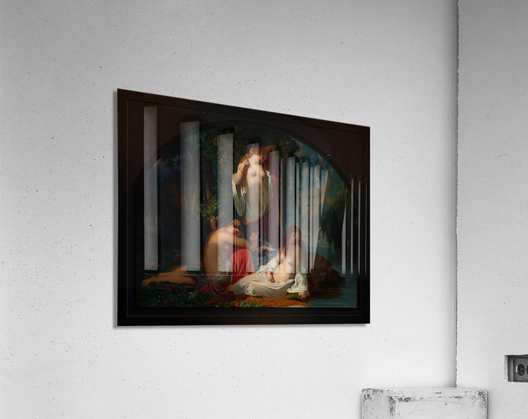 Les Baigneuses by Henri Lehmann Remastered Xzendor7 Classical Fine Art Old Masters Reproductions Acrylic Print