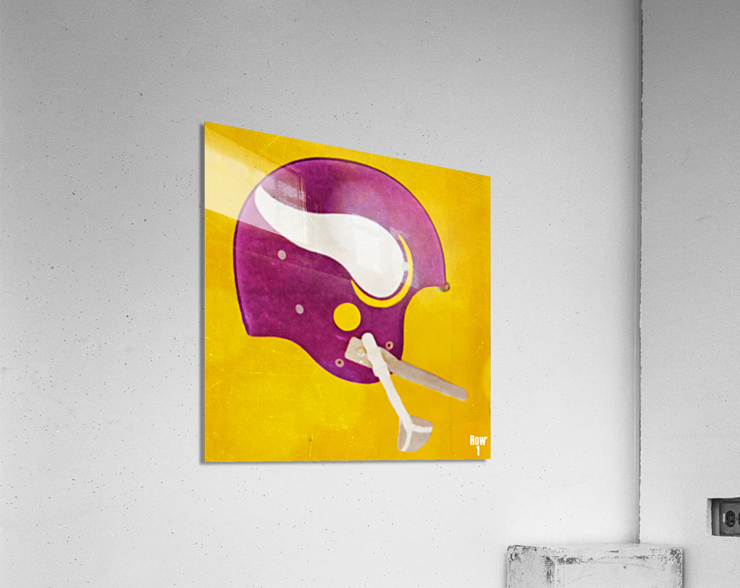 Vintage Minnesota Vikings Football Helmet Art Acrylic Print