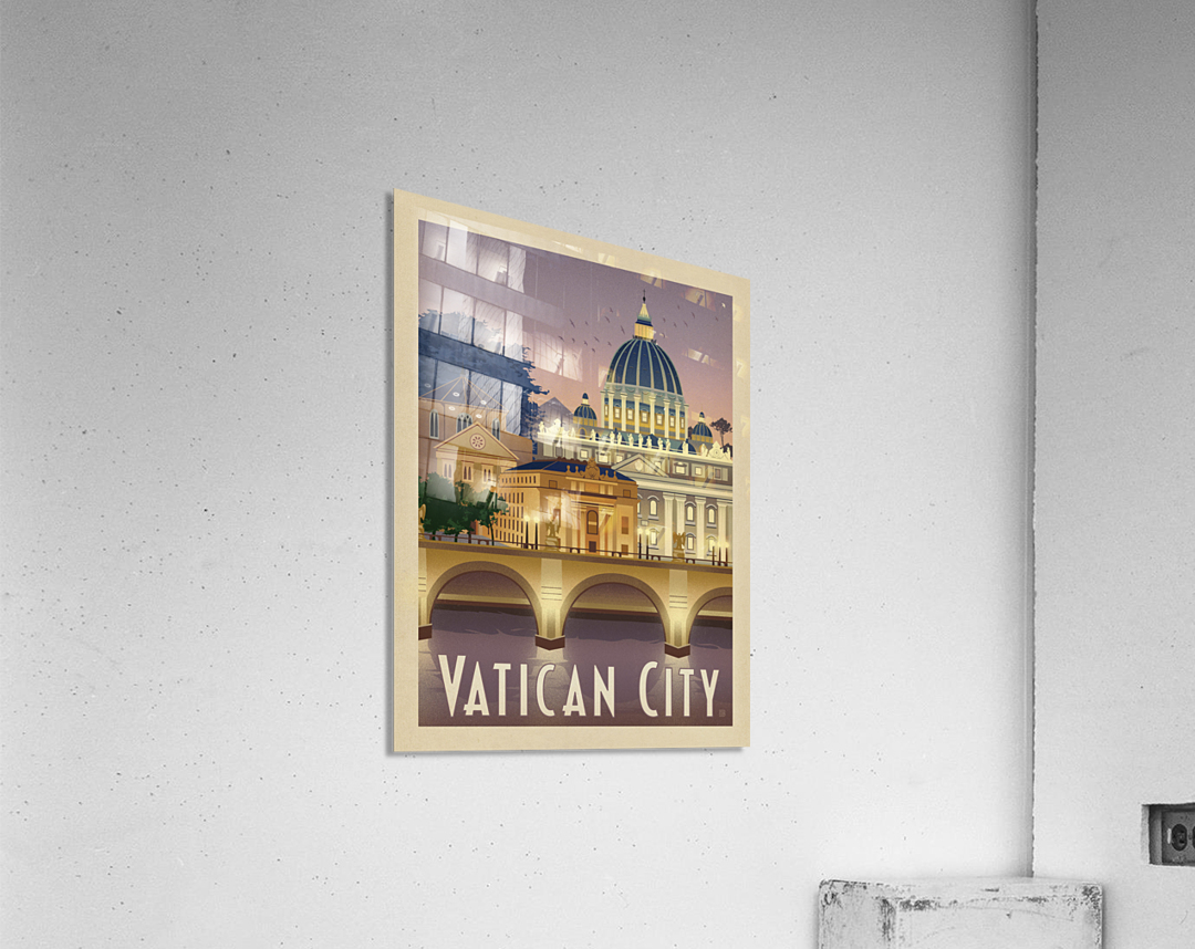 Vatican City vintage poster Acrylic Print