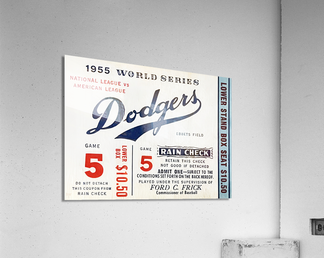 1955 World Series Ticket Stub Art Print Acrylic Print