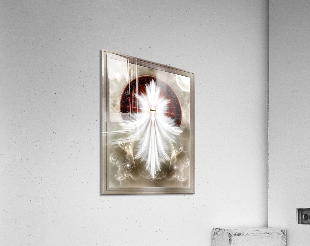 Angel Wings Snowflake Fractal Art Composition by Xzendor7 Acrylic Print