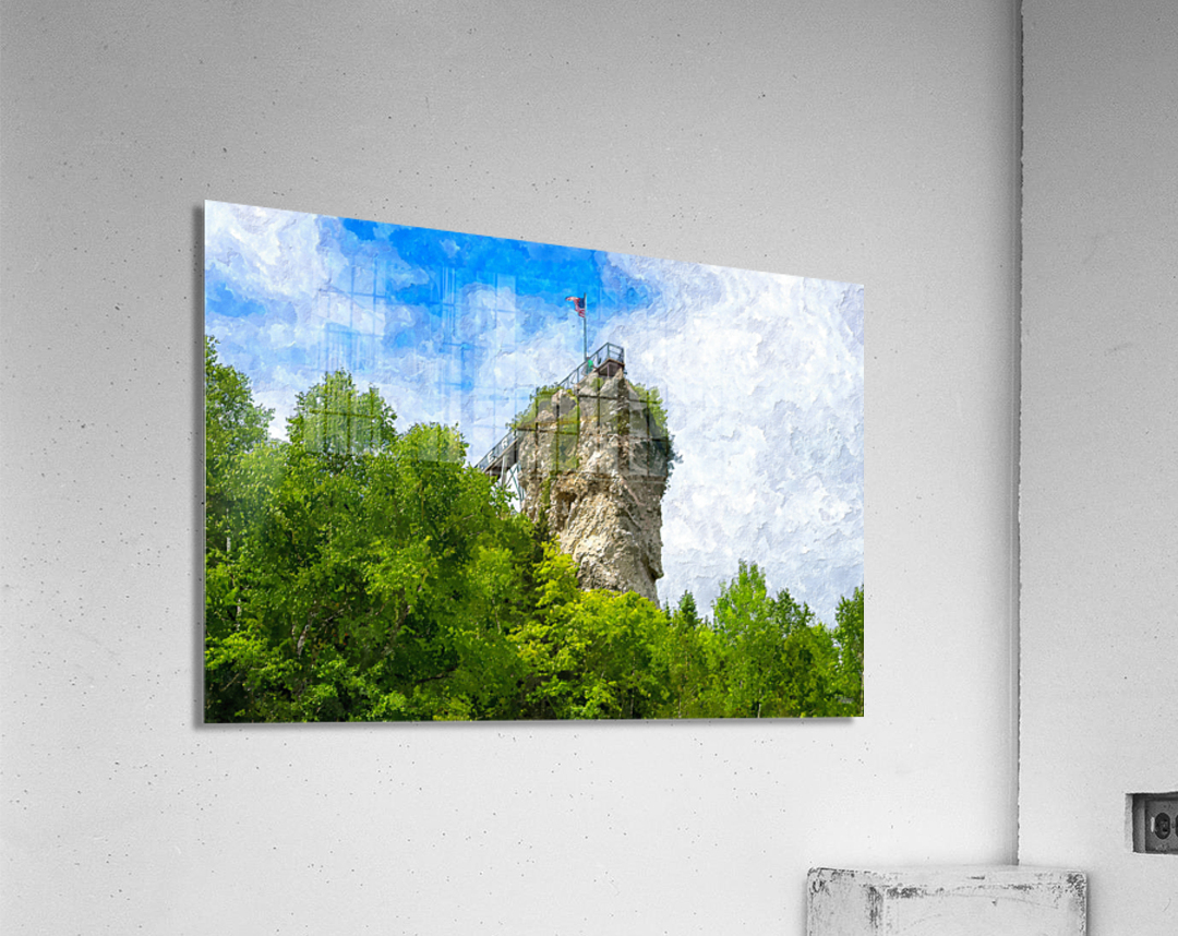 Castle Rock Michigan Painterly Acrylic Print