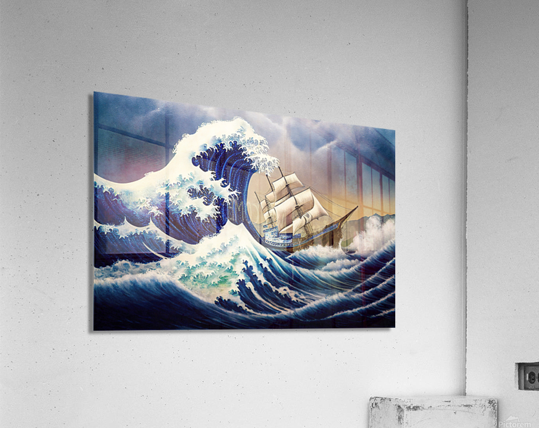 ピオニー☆プロフ必読Ocean wall miller オーシャンアート UKIYO-E - Kanagawa Surfing