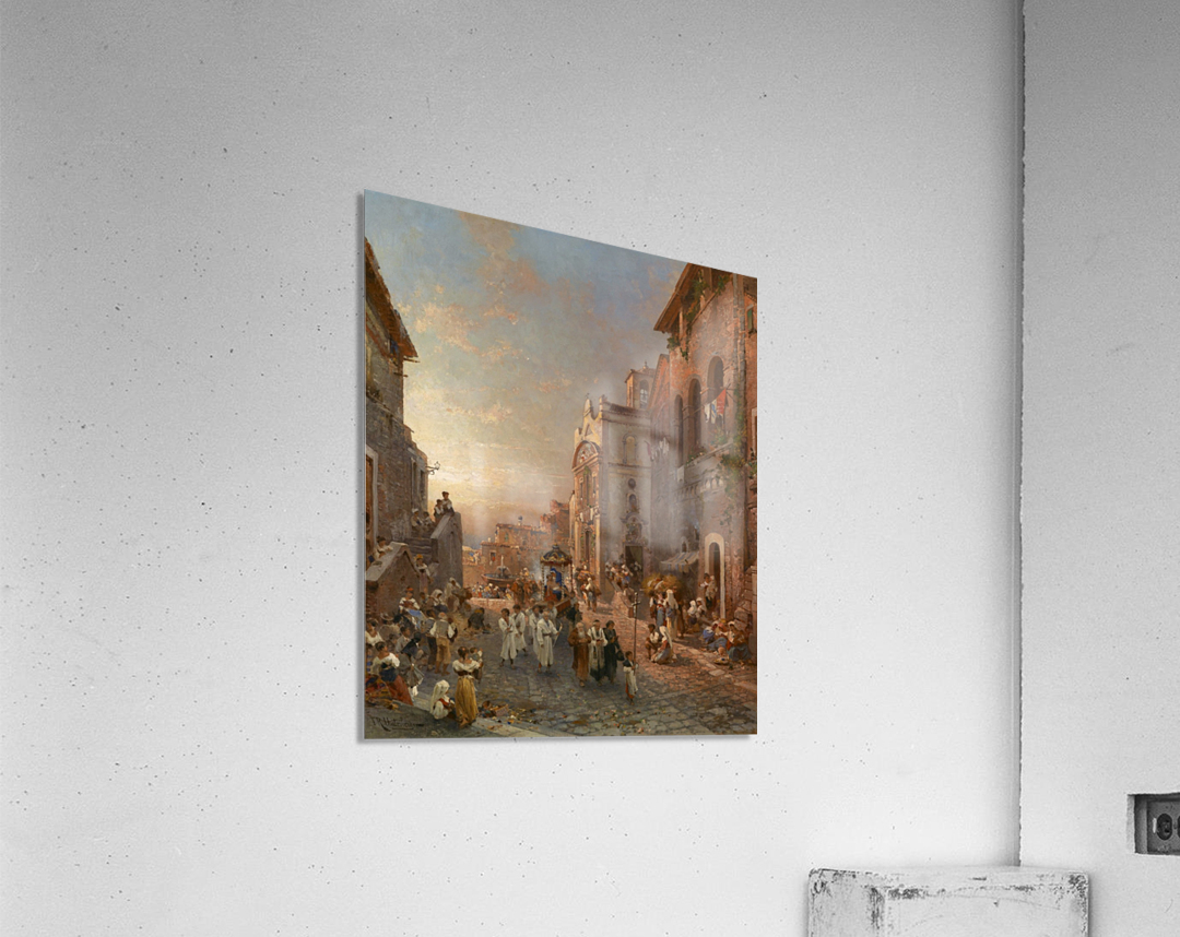 People in the market streets Acrylic Print