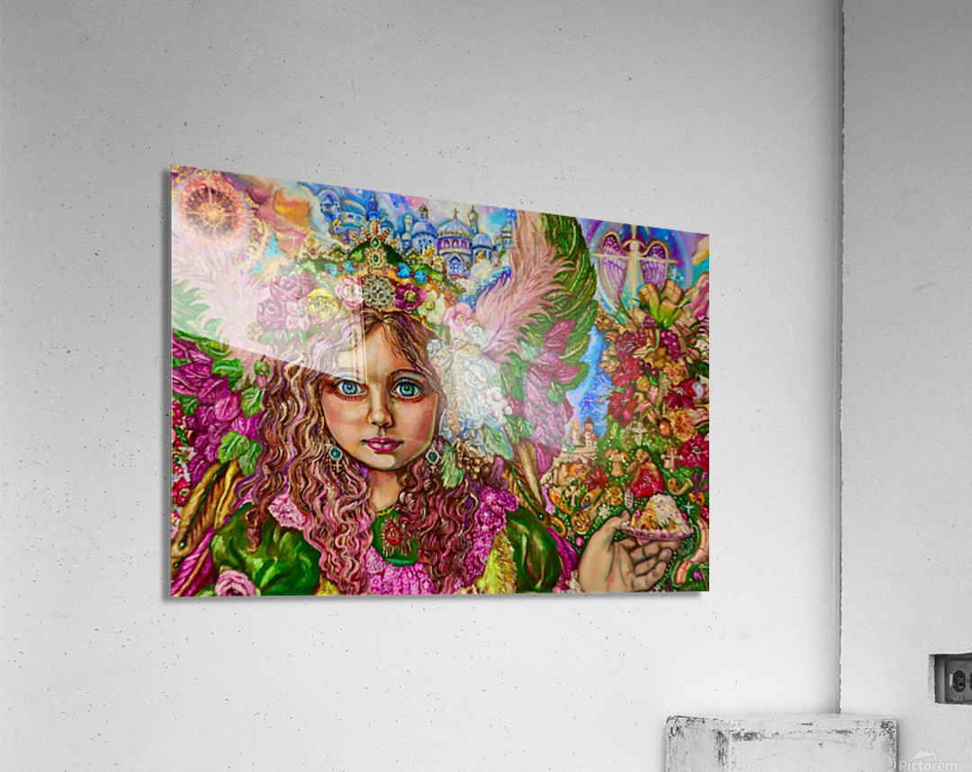 Yumi Sugai. An angel at Christmas dinner. Acrylic Print