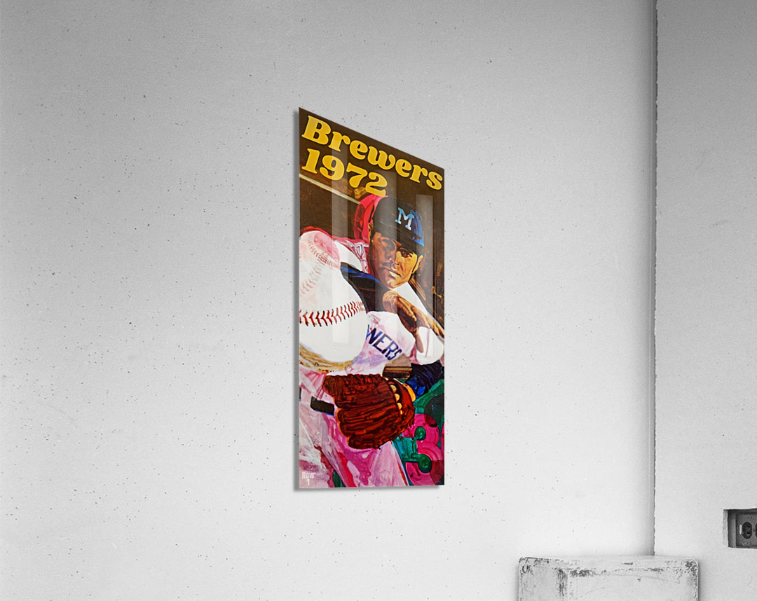 1972 Milwaukee Brewers Retro Art Acrylic Print