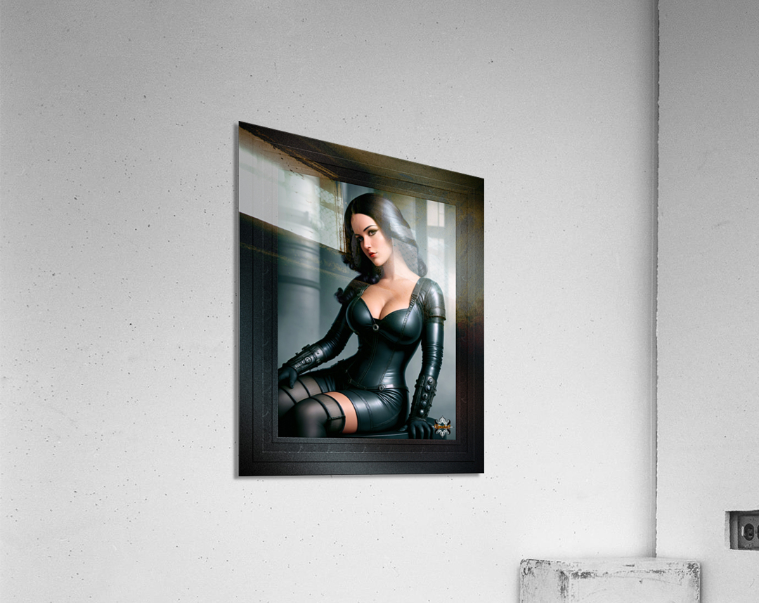 Portrait Of A Model In Industrial Renaissance Fashion Alluring And Beautiful AI Concept Art by Xzendor7 Acrylic Print