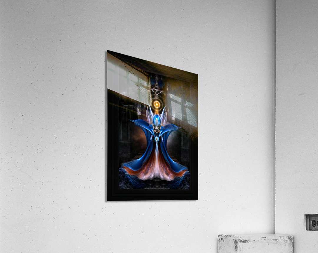 The Majesty Of Arsencia Fractal Portrait Sci-Fi Fantasy Composition by Xzendor7 Acrylic Print