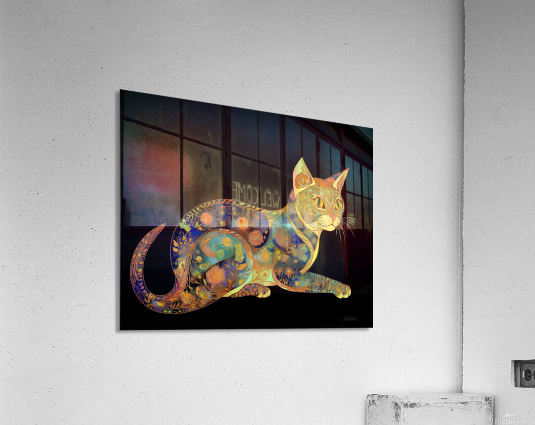 Psychedelic Cat  Acrylic Print