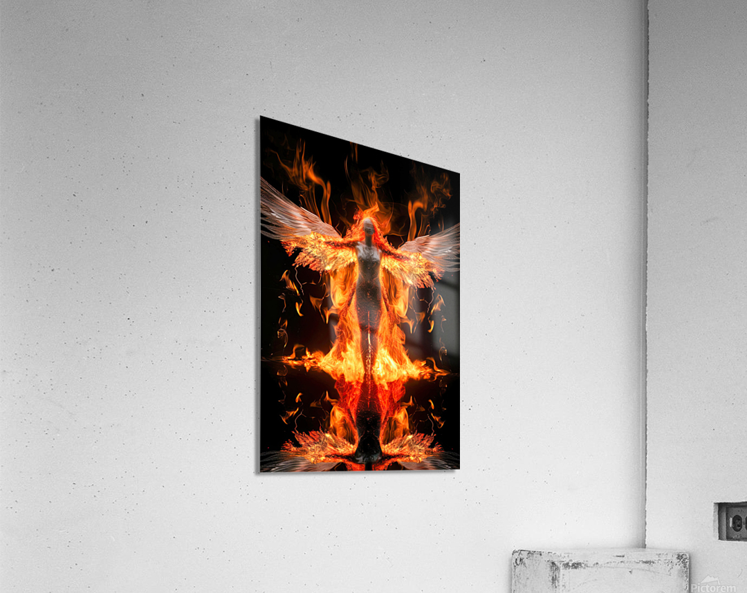 Angel of Fire 01 by Matthias Hauser Wall Art