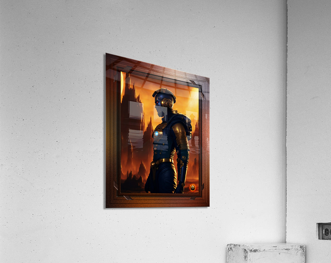 Brygdon Of The Fifth Imperium Captivating AI Concept Art Portrait by Xzendor7 Acrylic Print