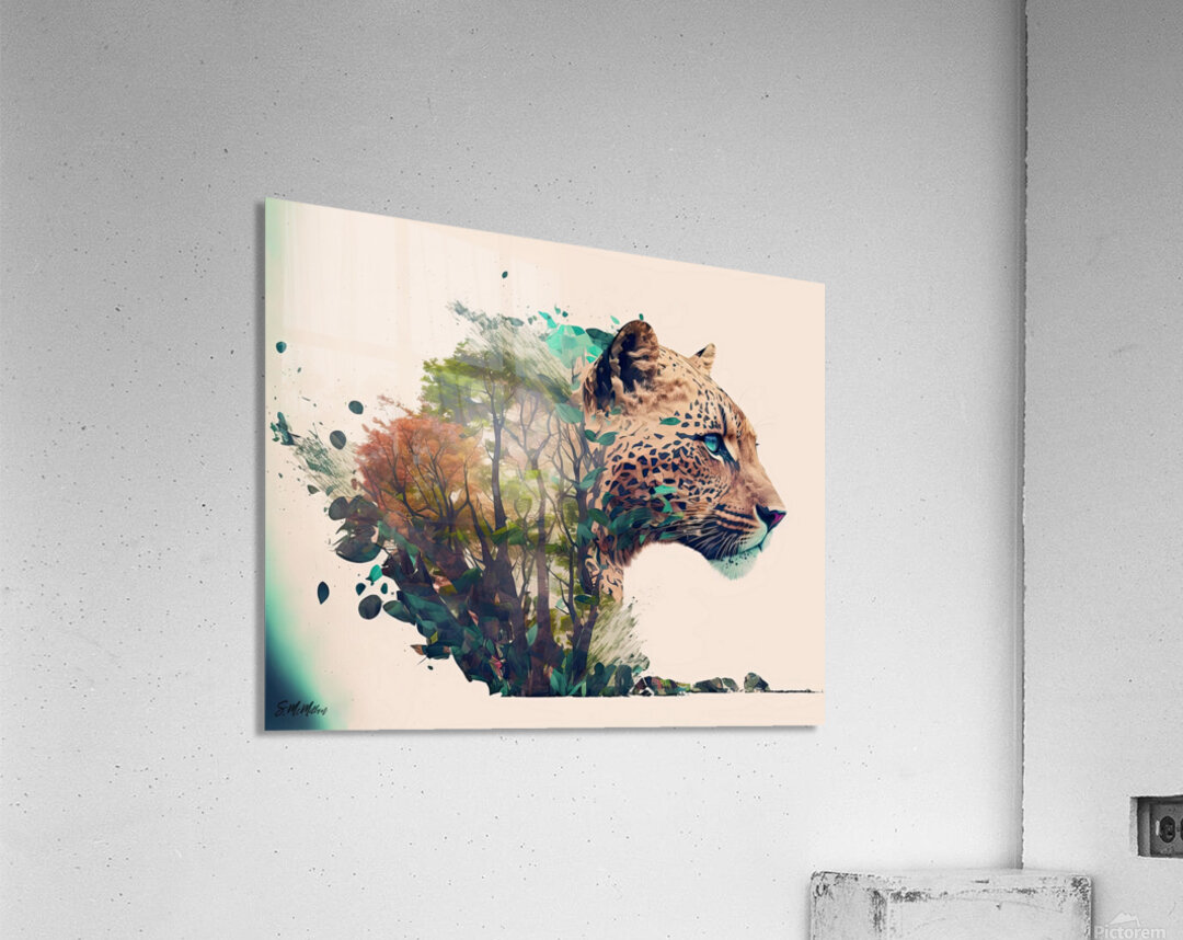 Watercolor Jaguar Acrylic Print