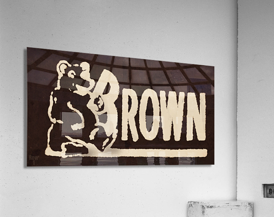 Vintage Brown University Bears Art Acrylic Print