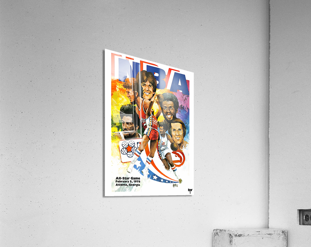 1978 NBA All-Star Game Art Acrylic Print