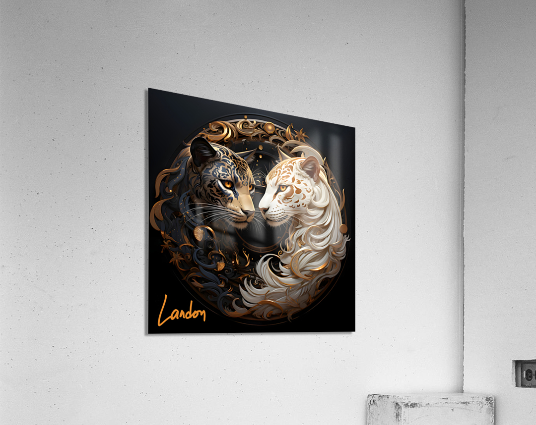 yin yang Cheetah 4 Acrylic Print