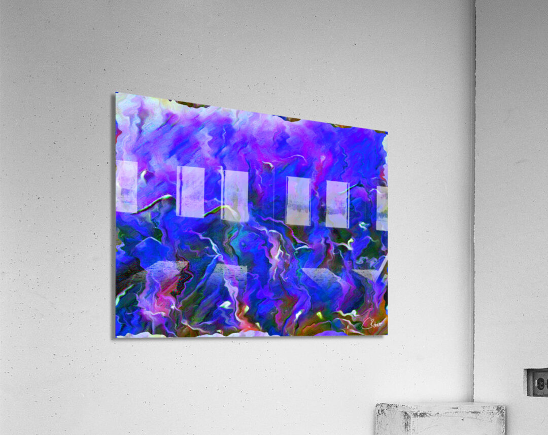 Abstract Long Grass in Amethyst Acrylic Print