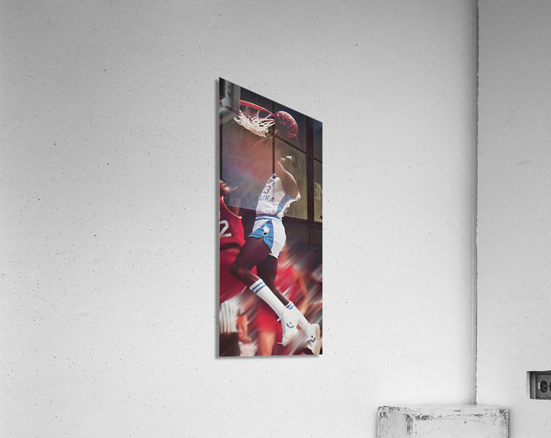 1982 Michael Jordan UNC Basketball Painting Acrylic Print