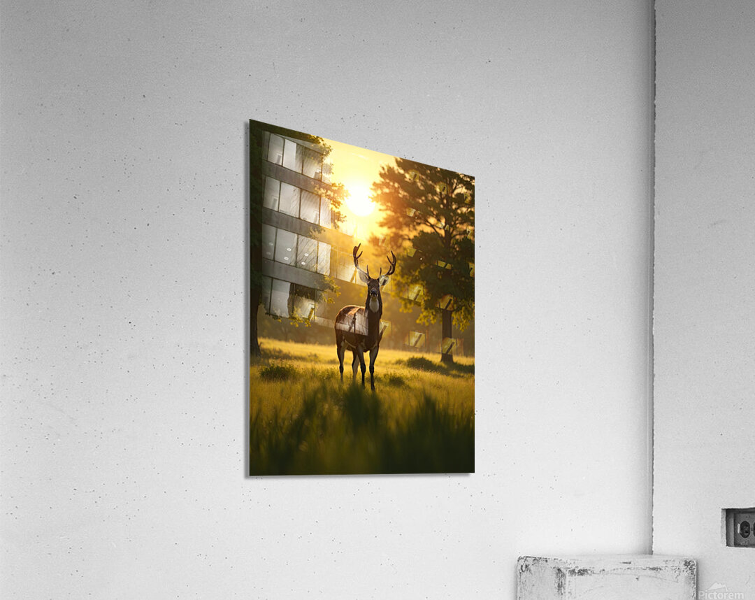 Photorealistic Deer Environment Acrylic Print