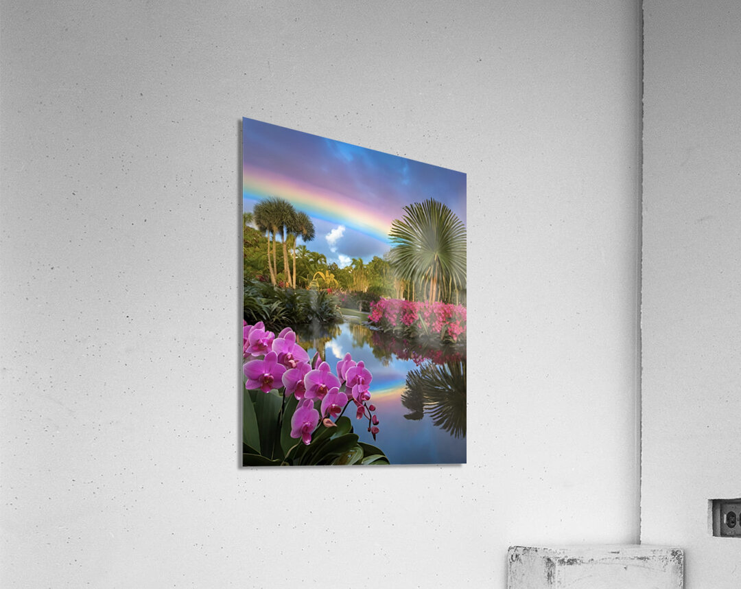 Naples Botanical Gardens Rainbow Sky Acrylic Print