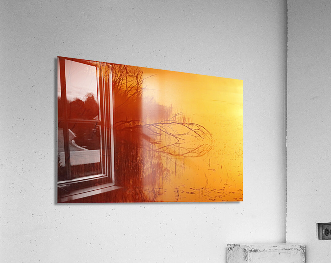 Foggy Glowing Sunrise Acrylic Print