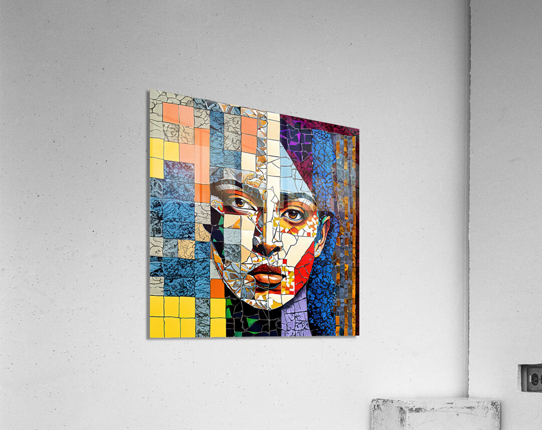 Mosaic Face - GIA-2309-1063-ILU by JordiCarrio Wall Art