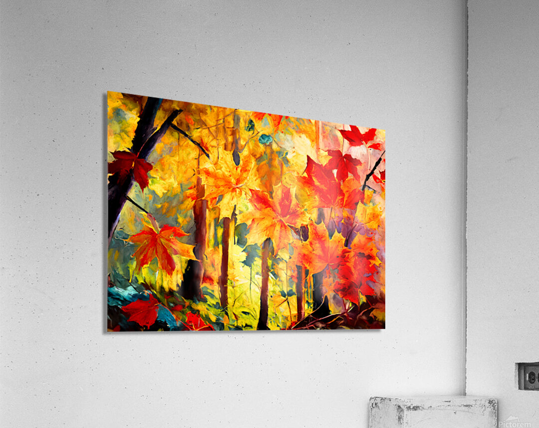 Colorful Fall Leaves in the Forest - 4 Acrylic Print