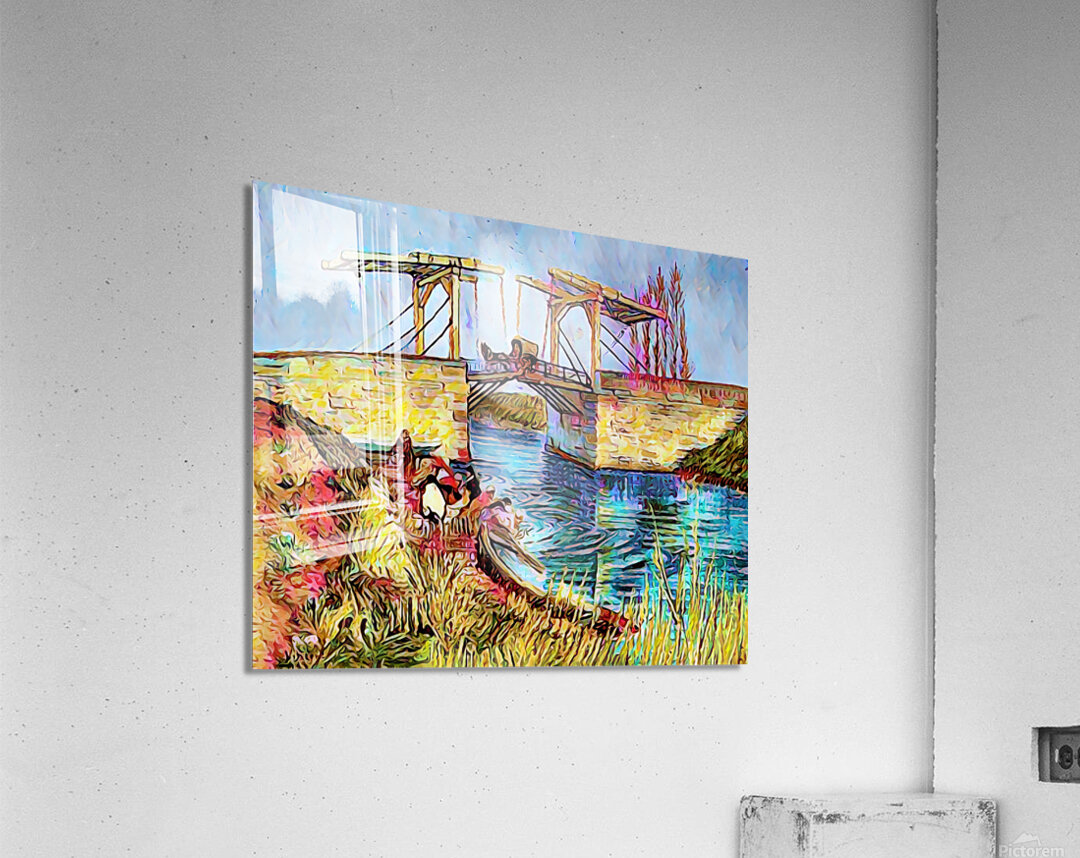 the langlois bridge dig oil Acrylic Print