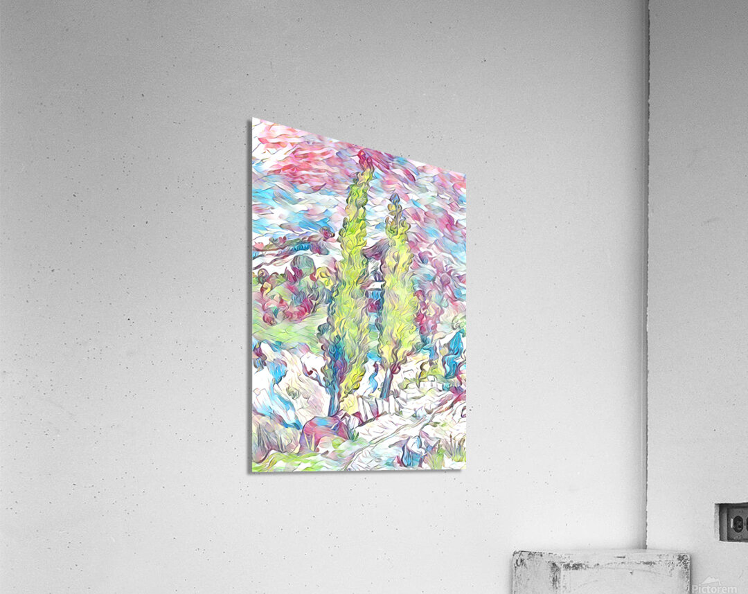 van gogh dig watercolor Acrylic Print