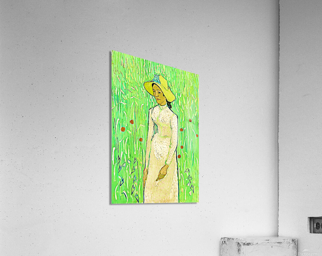 van gogh 1890 girl in white digitized Acrylic Print