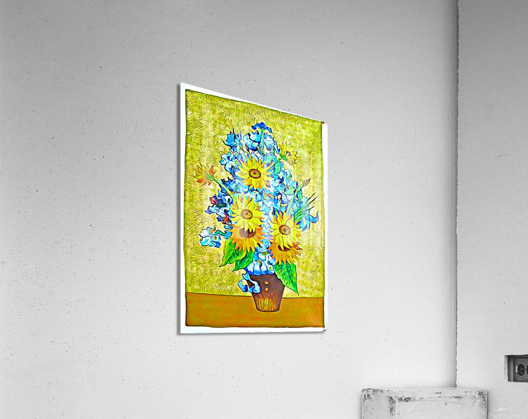 Flower portrait Van Gogh oil painting digitized.j Acrylic Print