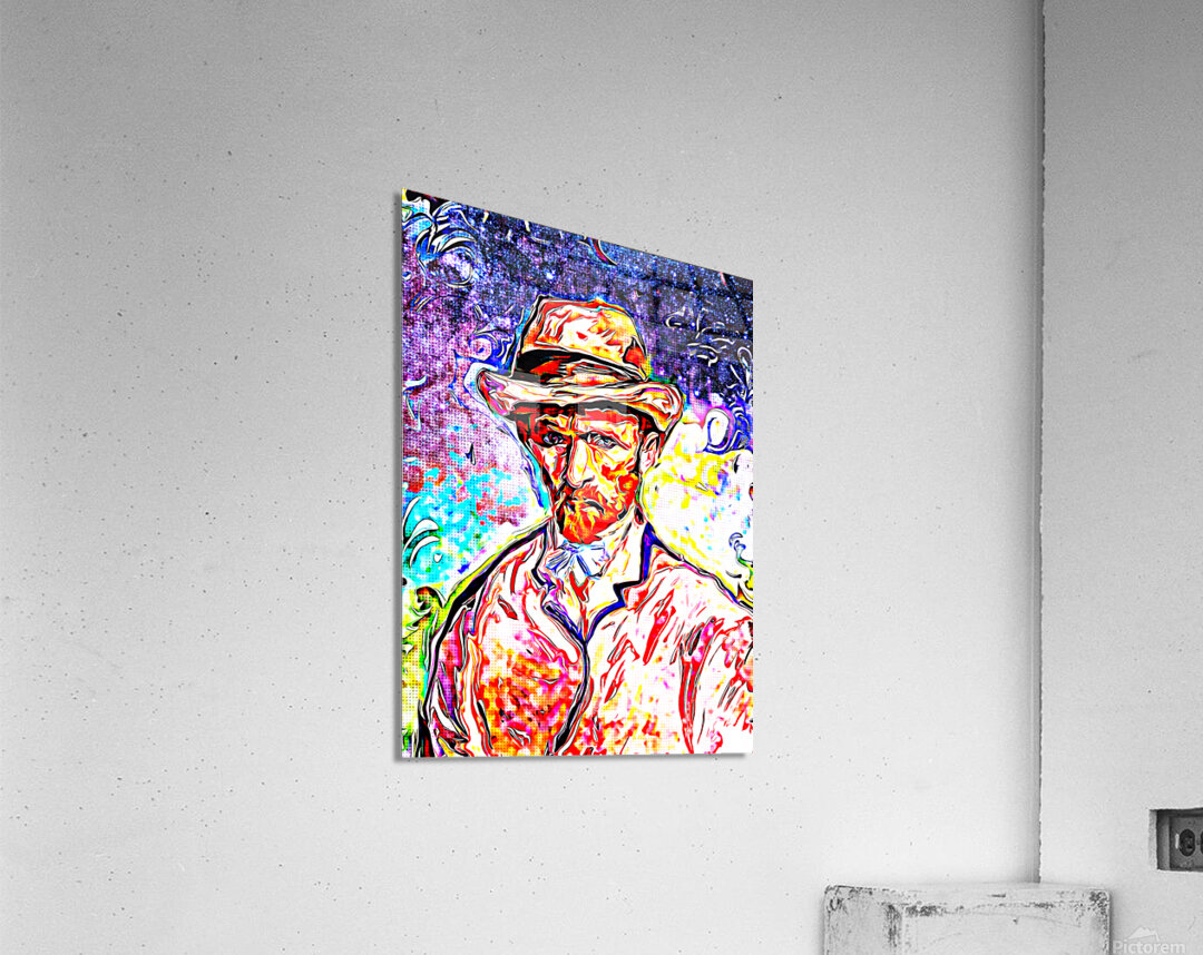 van gogh watercolor paint dig multi Acrylic Print