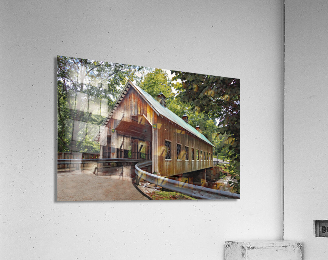 Emerts Cove Covered Bridge in the Great Smoky Mountains Acrylic Print