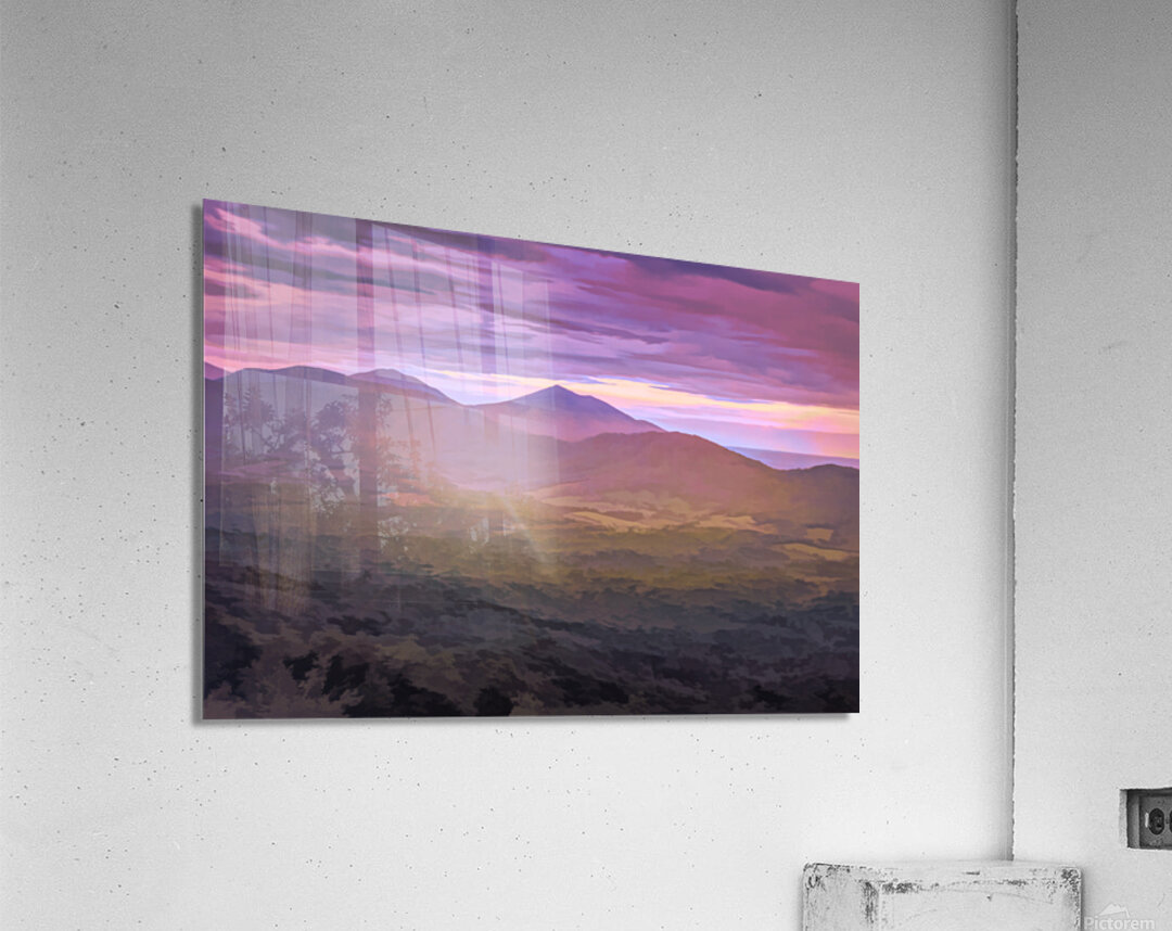 Blue Ridge Parkway Rainbow of Abstract Colors Acrylic Print