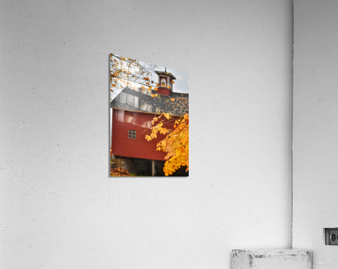 08 Rainy Day Barn in Autumn Acrylic Print